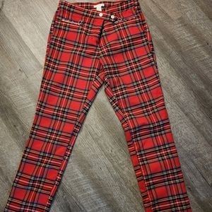 H&M Red Plaid pants